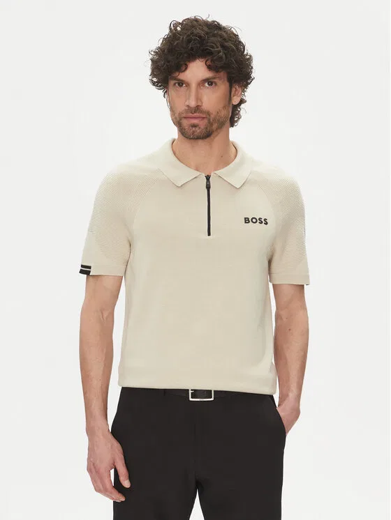 Поло slim fit K_Perform-Max_Pl Boss, бежевый