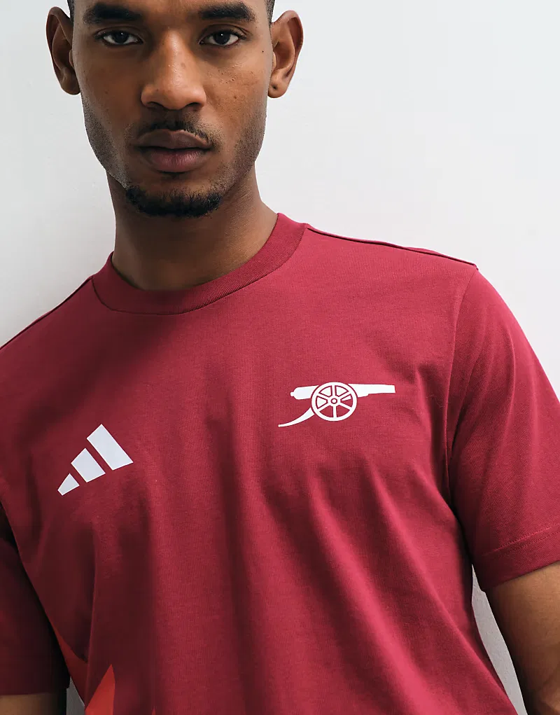 Футболка Adidas Football - Arsenal 26/27 Stadium -, бордовый с принтом — фото 2