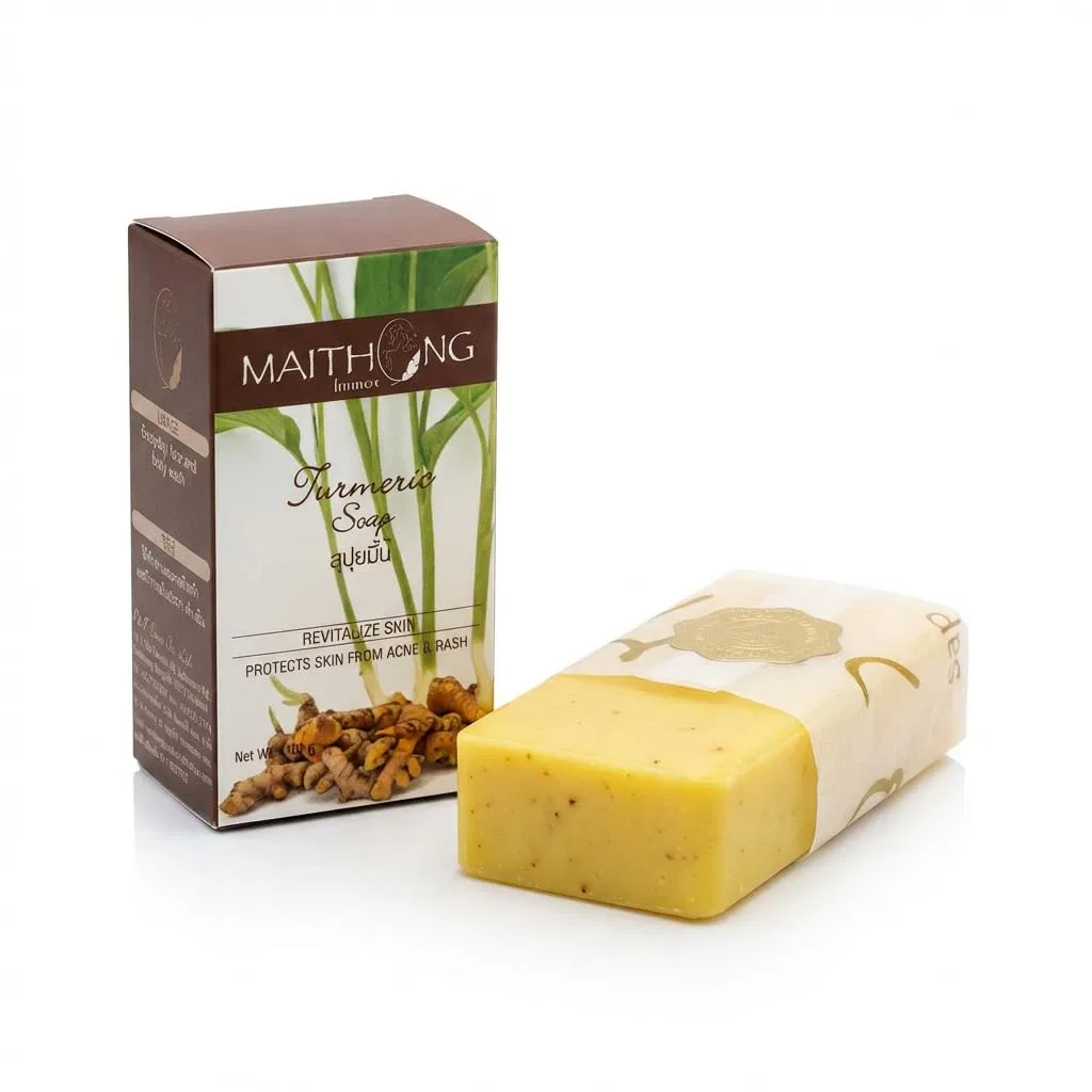 Натуральное мыло с куркумой, тамариндом и оливковым маслом, ALIBOOSTER, 2 x 100 г
