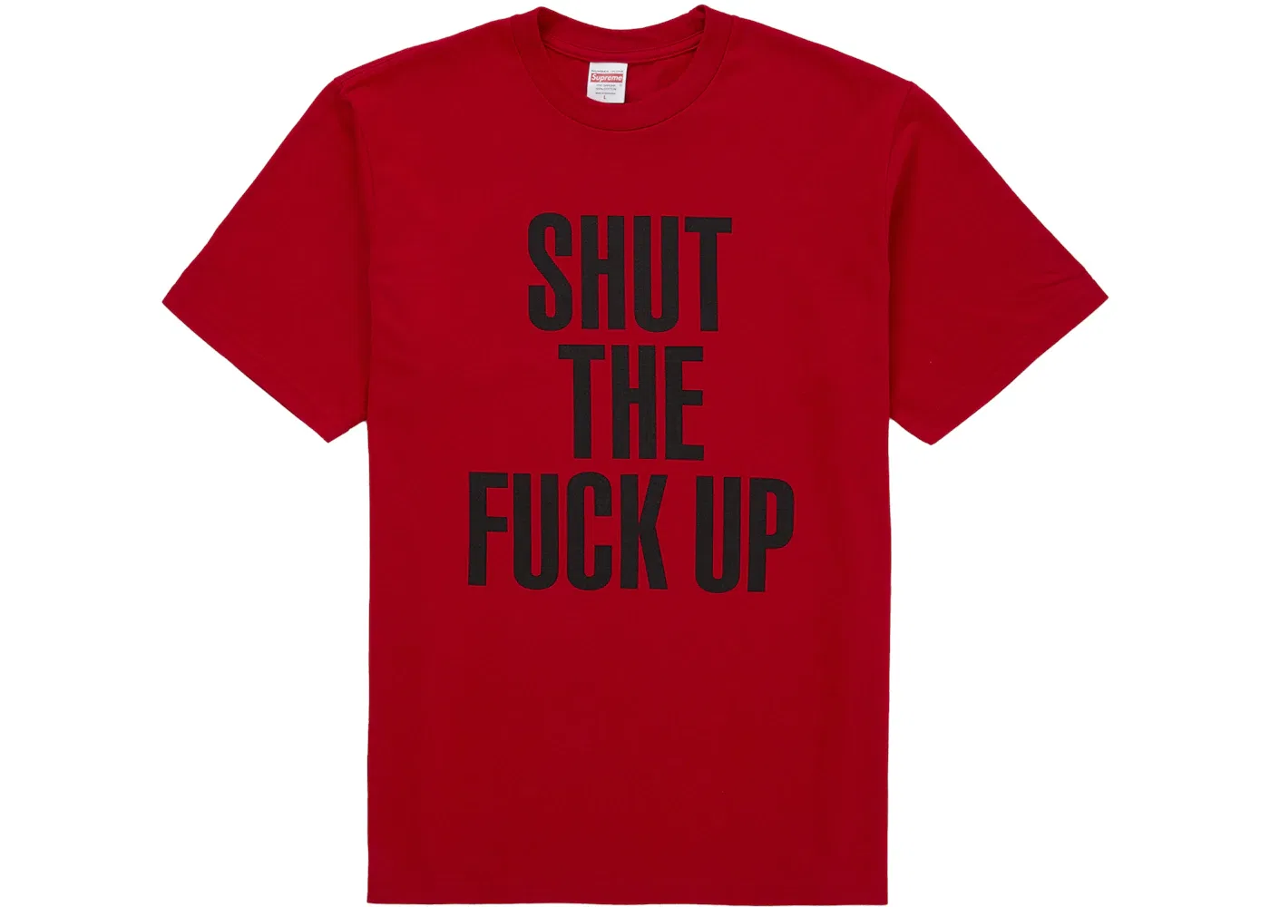 Мужская футболка с принтом Supreme Number (N)ine Shut Up Tee, Красный