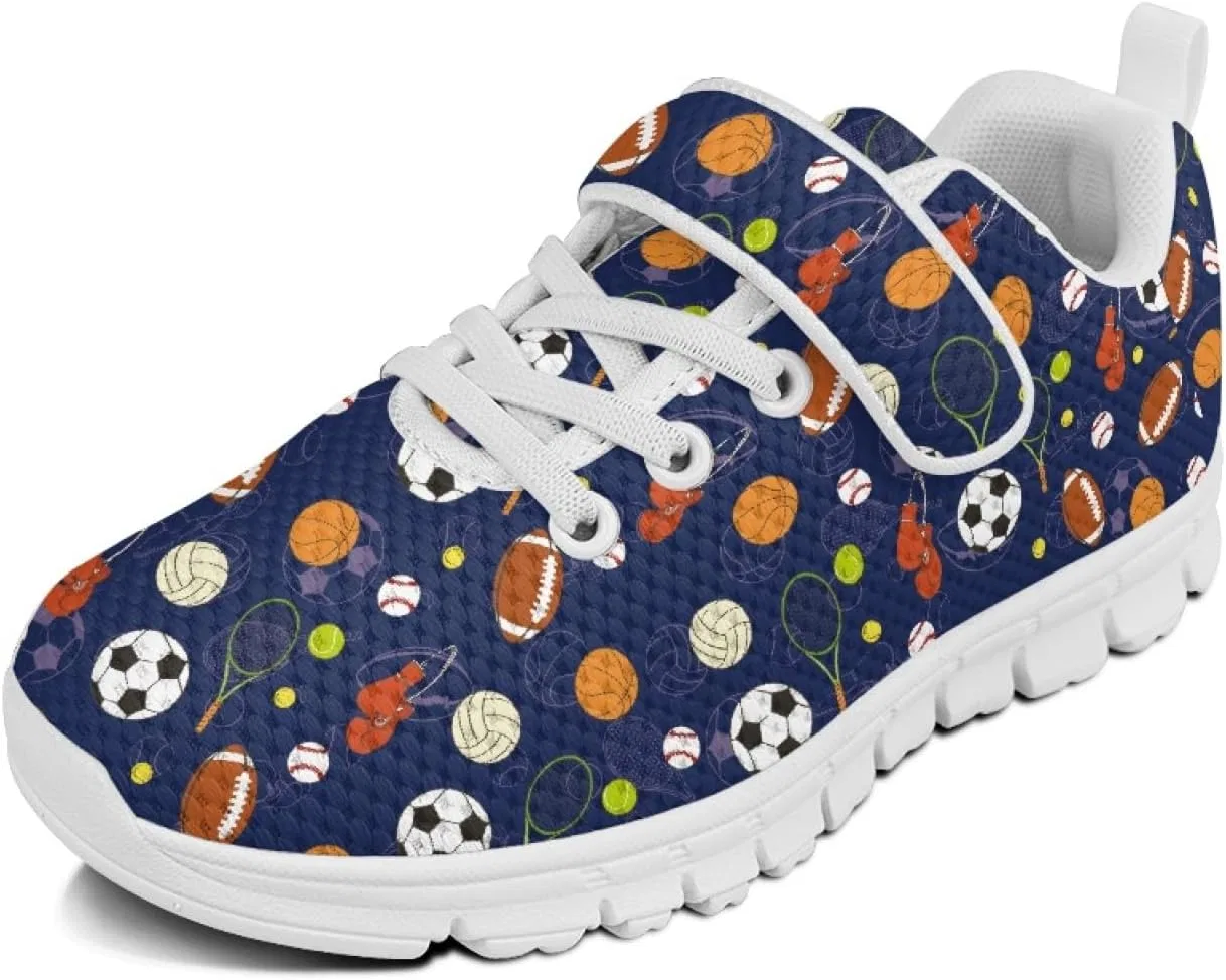 Детские кроссовки для девочек с принтом Dajingkj, Ball Design White