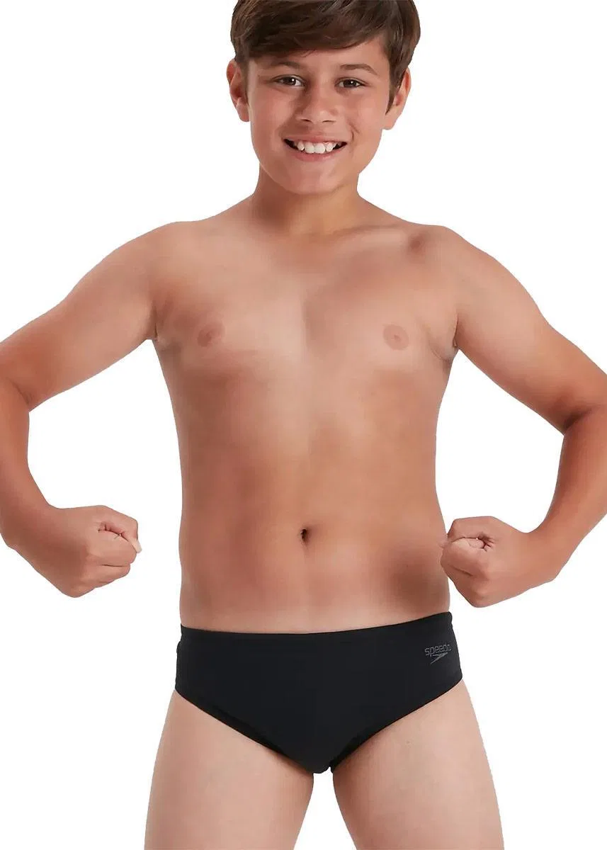 Детские плавки для мальчиков с принтом Speedo Endurance+ Jungen Badehose Slip, Schwarz Weiss
