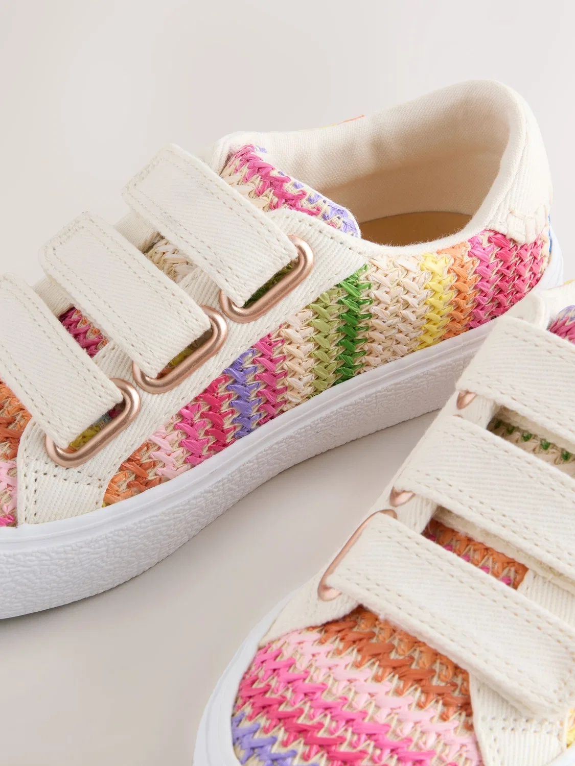 Кроссовки низкие Rainbow Raffia Next, радужный рафия — фото 4