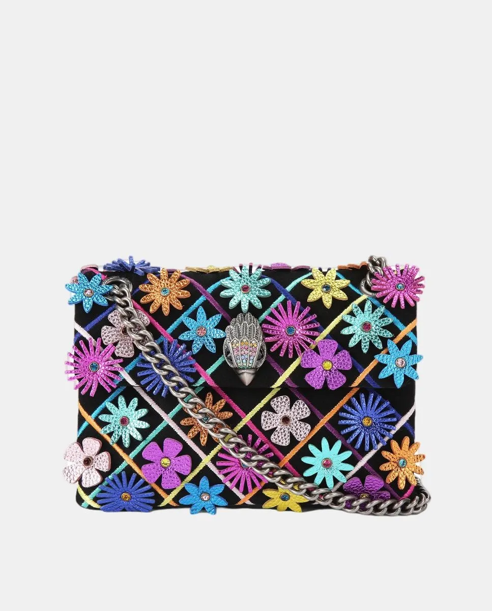 

Kensington Клатч черный с 3D-цветочными украшениями Kurt Geiger, многоцветный