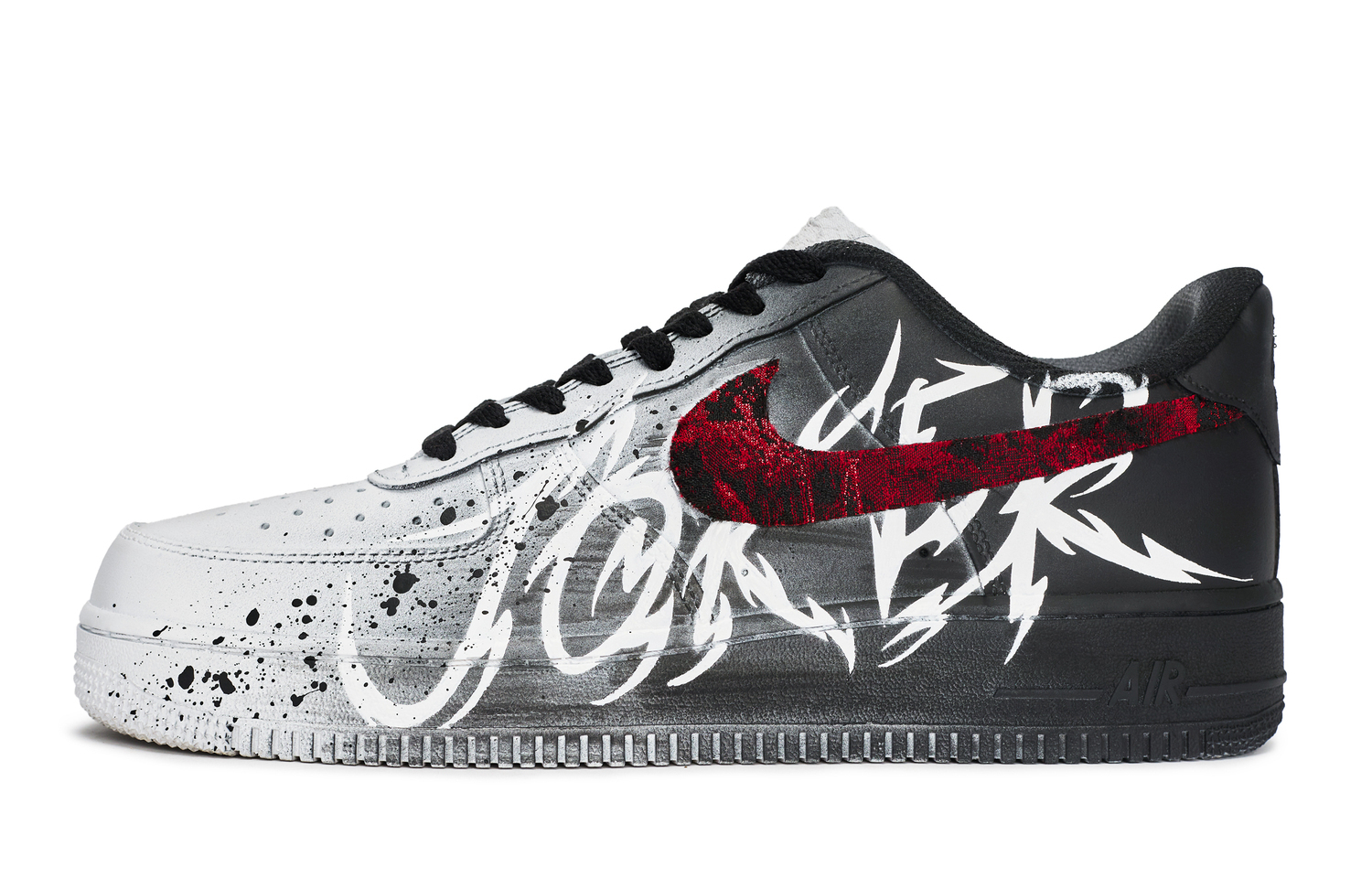 

Nike Air Force 1 811 Manufacturing, It Low top Skateboard Shoes, мужские, черный белый красный