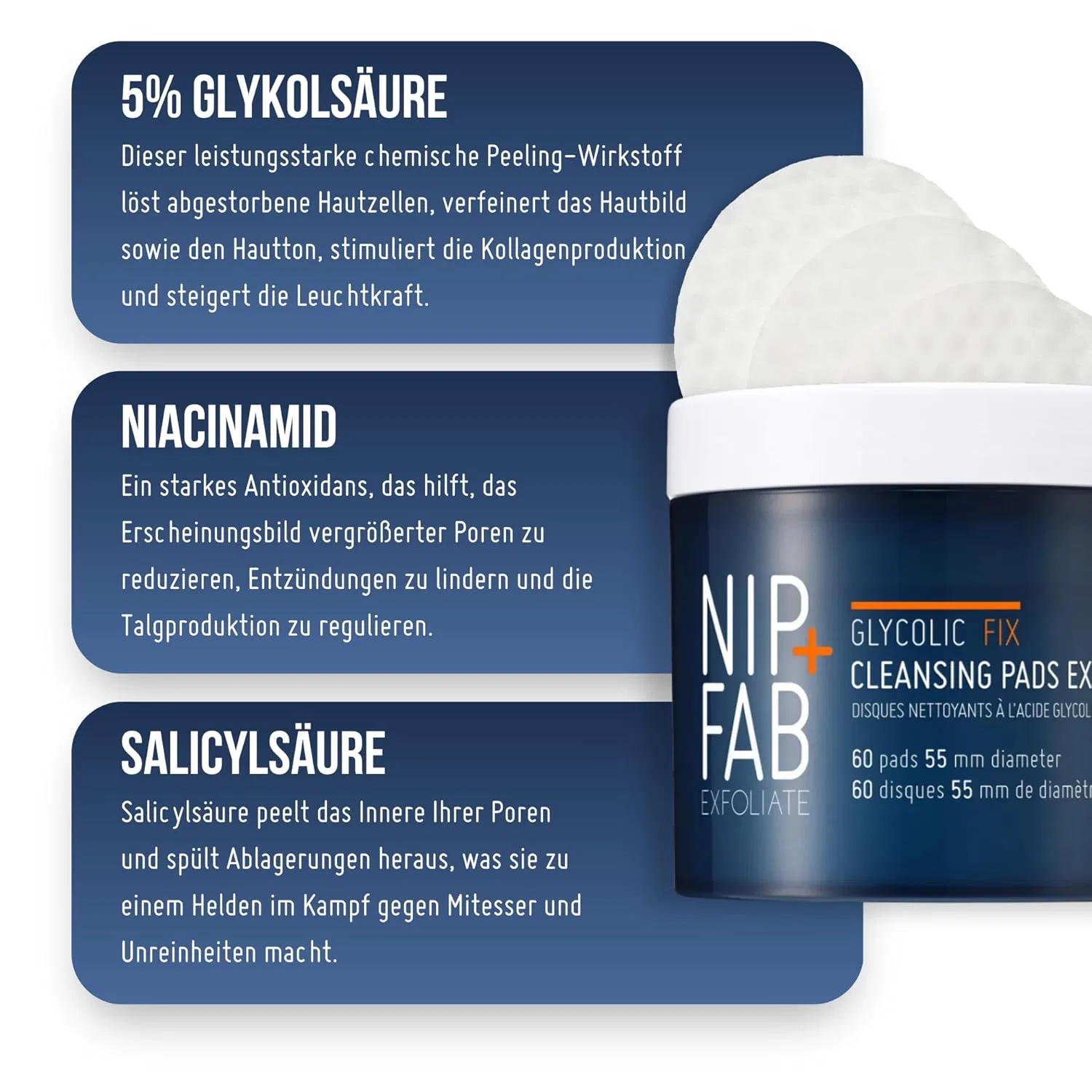 Сыворотка Nip+Fab — Ночные пэды «Glycolic Extreme Fix Night Pads» от , Night Face Pads — фото 4
