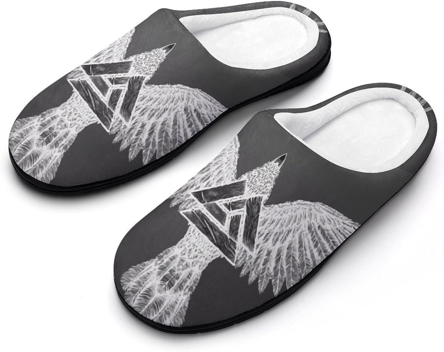 

Мужские тапочки Viking Winter из хлопкового трикотажа, мягкие и удобные, чтобы согреться, домашние тапочки для спальни и гостиной с нескользящей подошвой/Подарок для любителей викингов Yxhzyhy, Viking Eagle