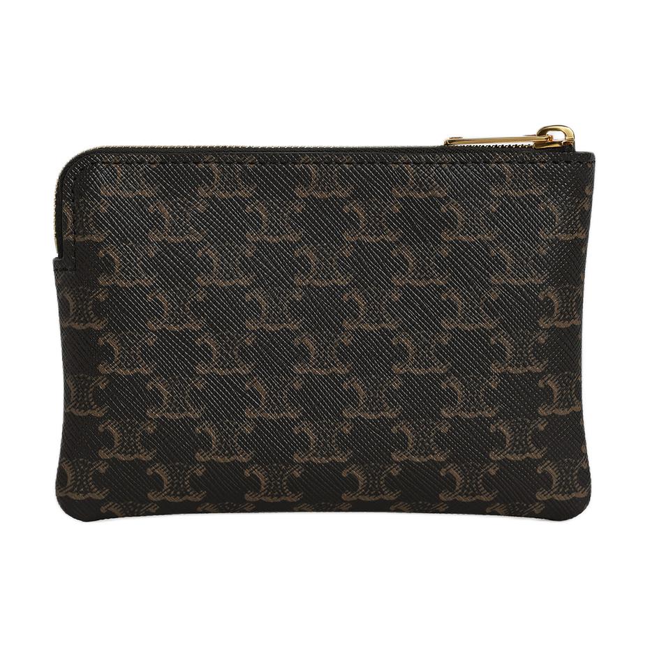 CELINE Кошелек Triomphe из искусственной кожи для монет и карт мужской Black — фото 3