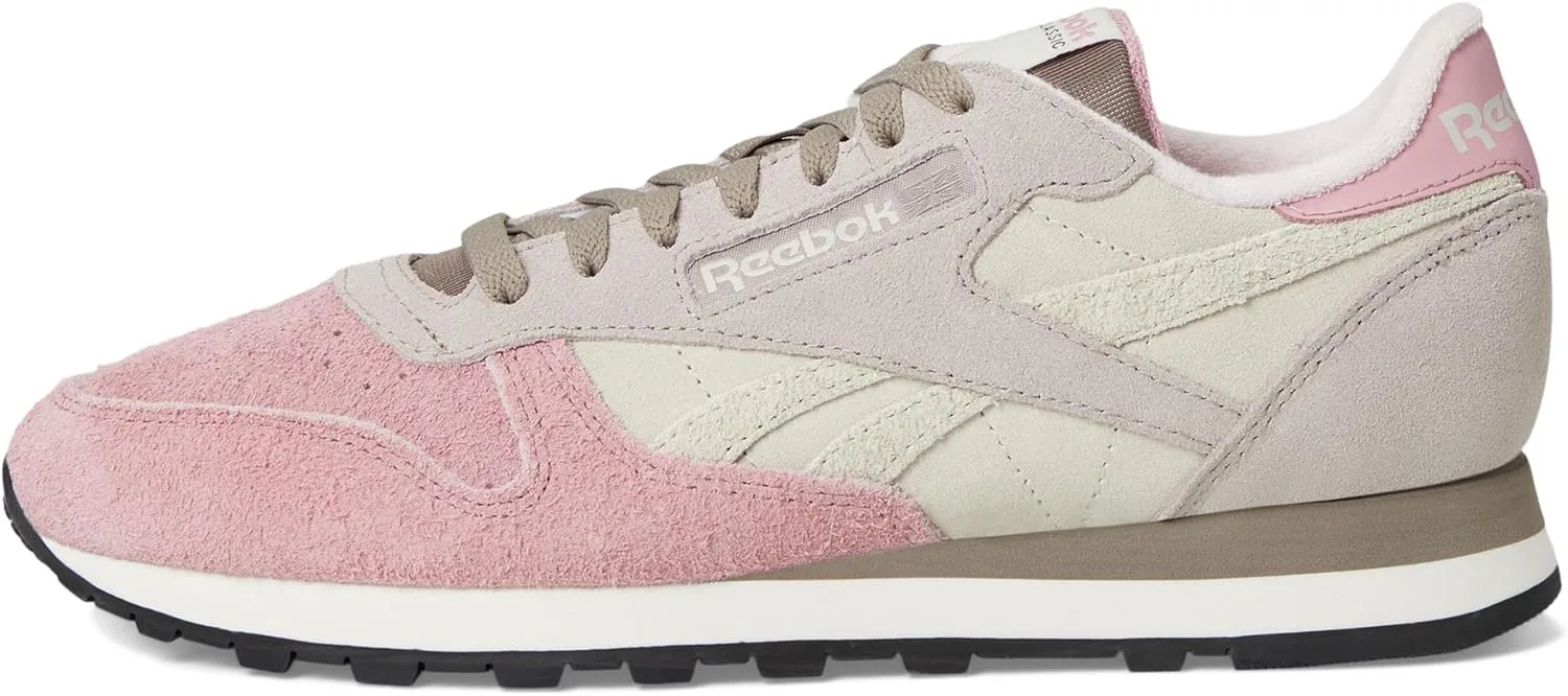 Кроссовки Reebok Unisex Adult Classic Leather V1, розовый/серый/песочный — фото 4