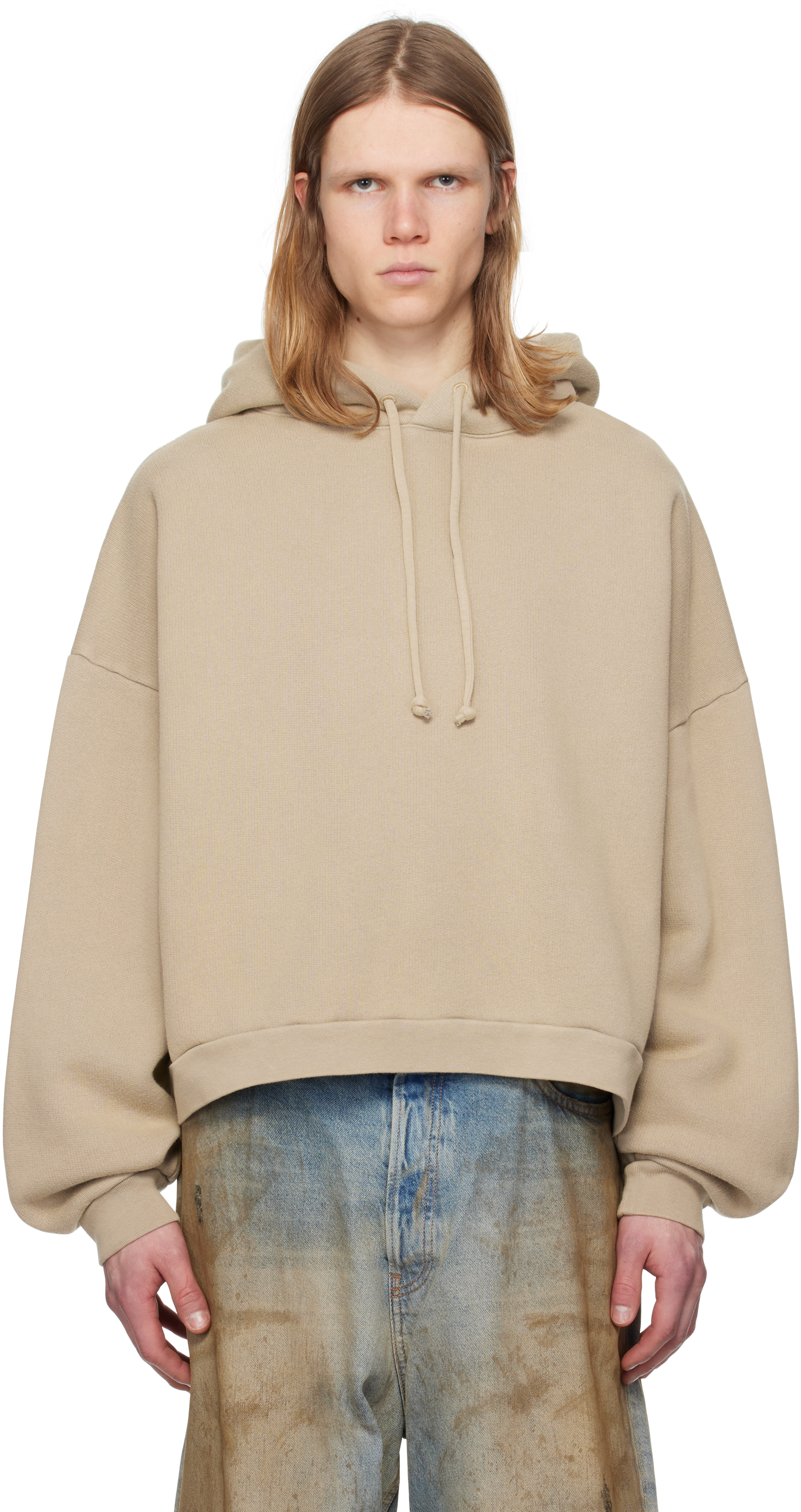 

Толстовка с капюшоном и нашивкой-логотипом Taupe Acne Studios