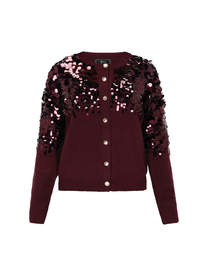 

Женский кардиган бордового цвета faina