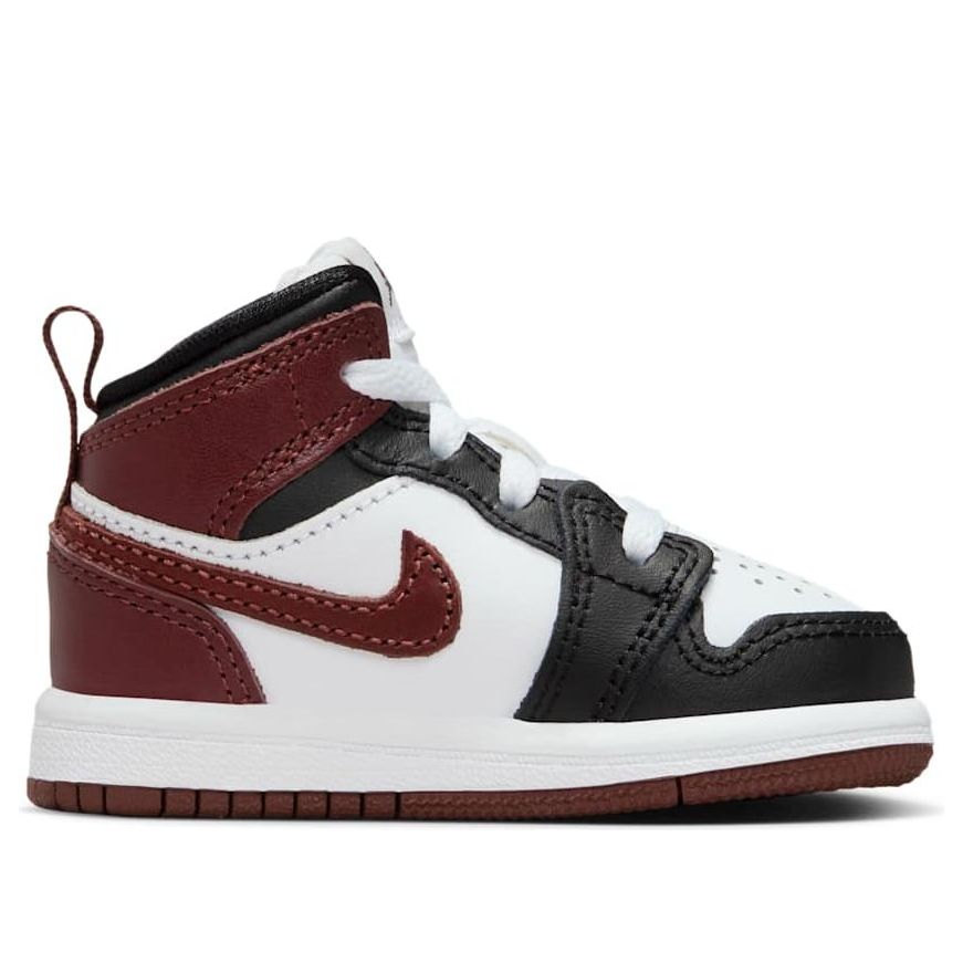 Кроссовки (TD) Air Jordan 1 Mid SE 'Dark Pony', белый — фото 2