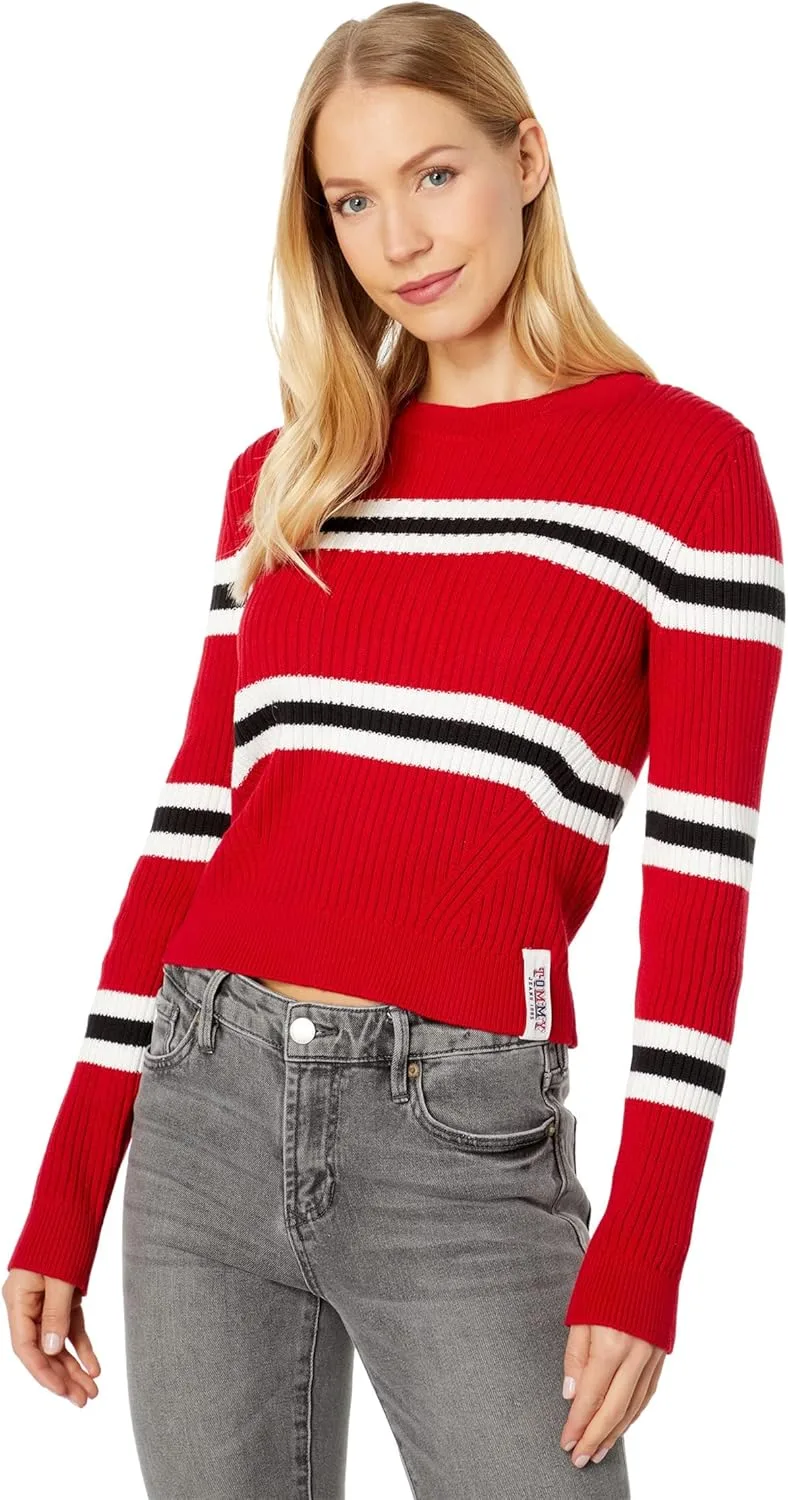 

Свитер Tommy Jeans с полосками и круглым вырезом