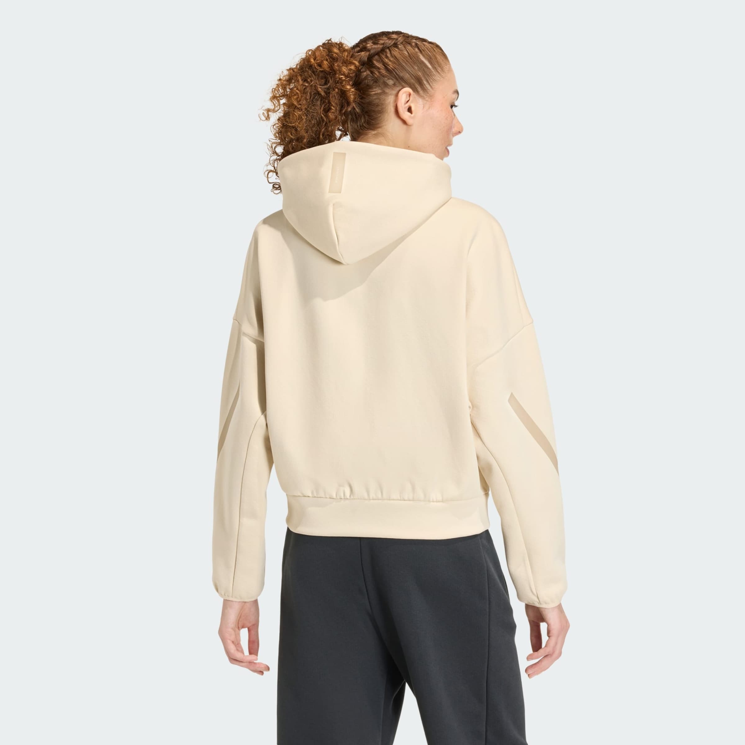 Adidas Sportswear Атлетическая худи на молнии 'Z.N.E.' в цвете беж, песочный — фото 3