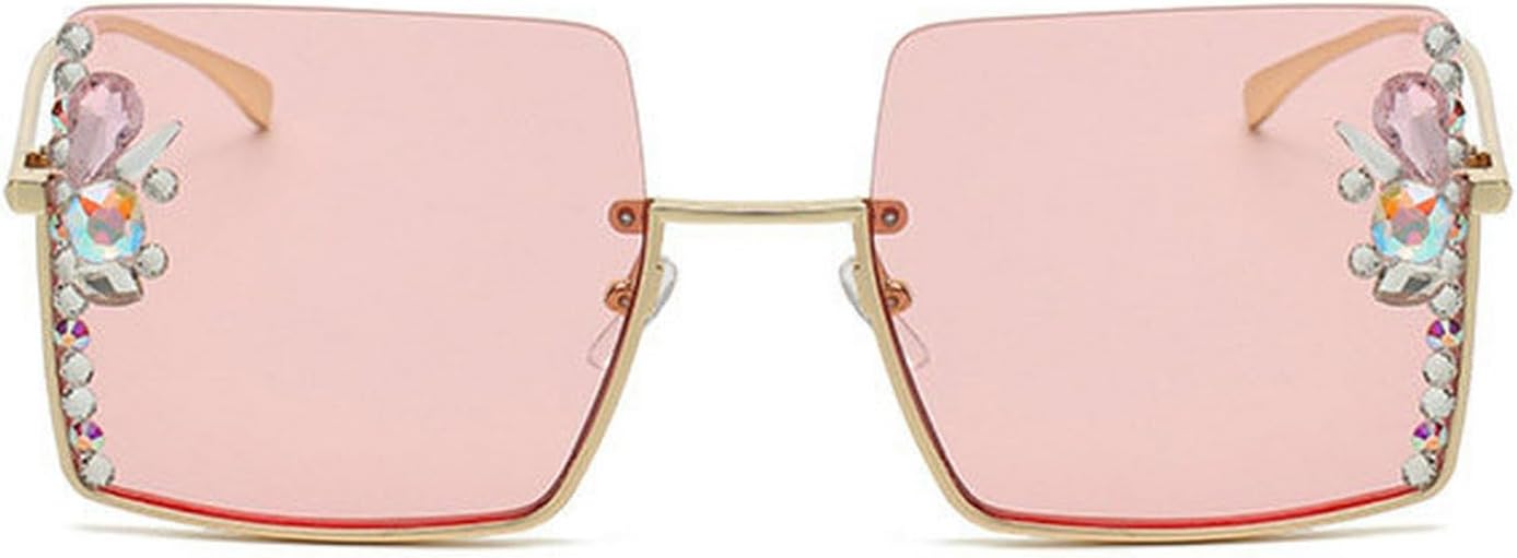 

Солнцезащитные очки COTIA в квадратной полуободковой оправе с бриллиантами для женщин, модные, со стразами, в стиле ретро, ​​элегантные, женские, для активного отдыха на природе, Pink