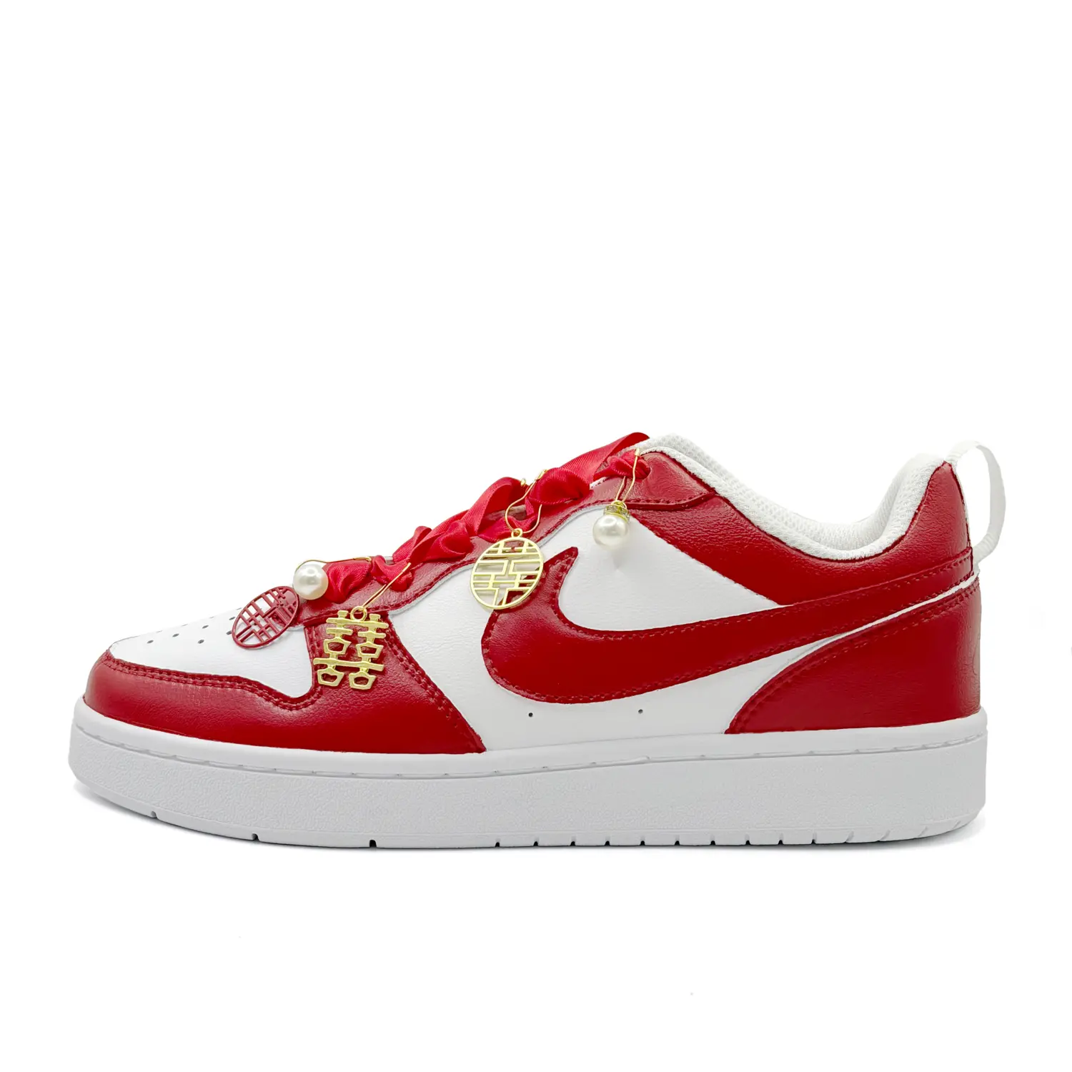 

Скейтбордные кеды Court Borough 2 унисекс с низким верхом, белый/красный Nike