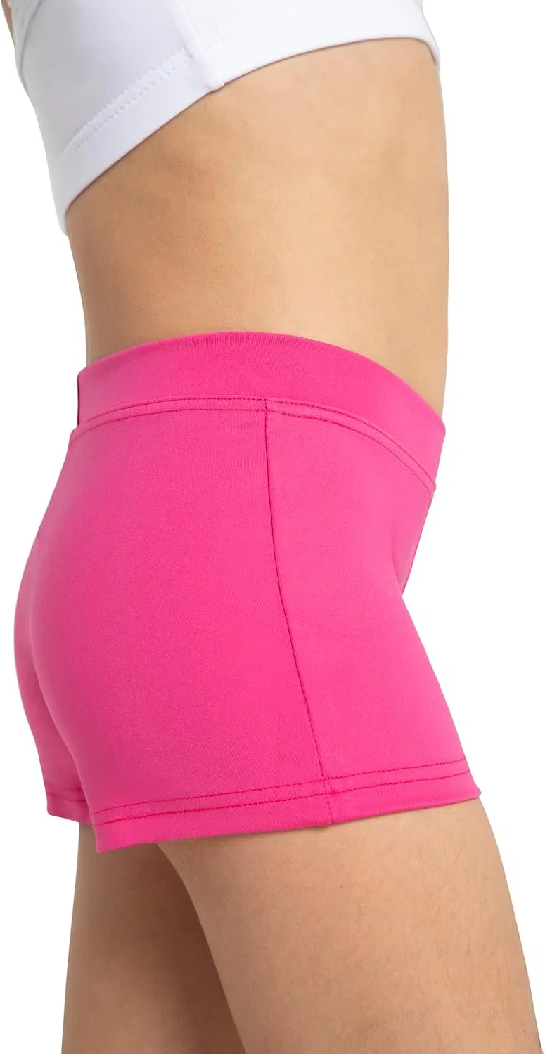 Короткие шорты Capezio для девочек, модель "Boy Cut" с низкой посадкой, ярко-розовый — фото 3