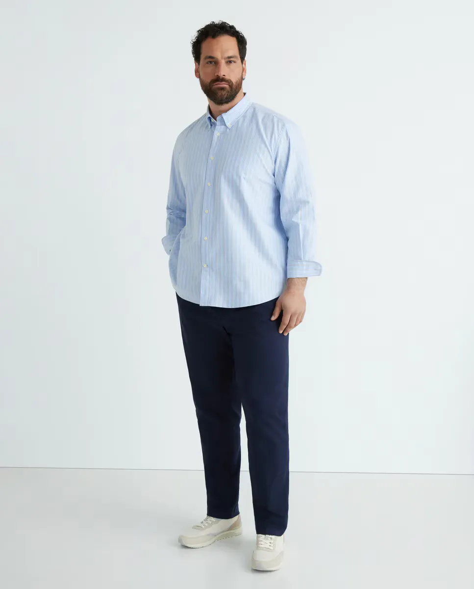 

Рубашка мужская спортивная больших размеров Emidio Tucci, светло-голубой