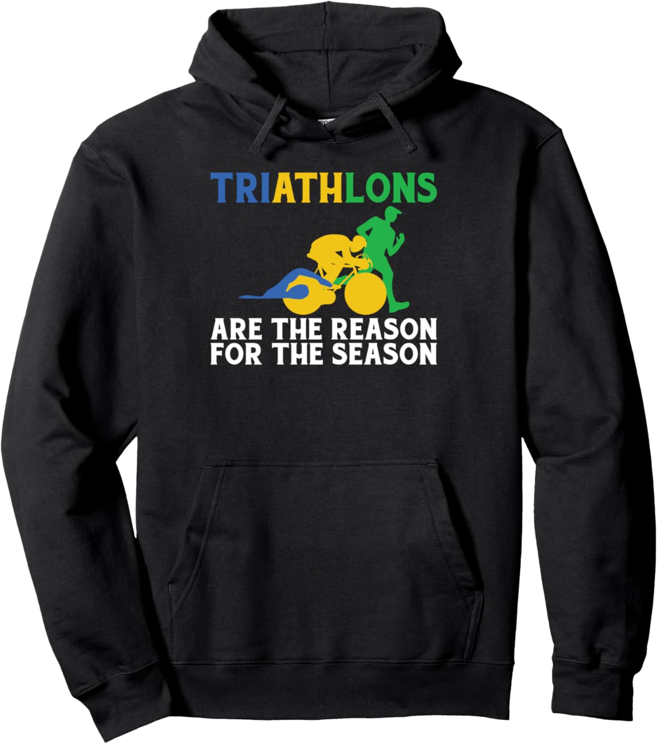

Триатлон - это смысл сезона! Забавная толстовка с триатлоном Triathlete Gifts, черный
