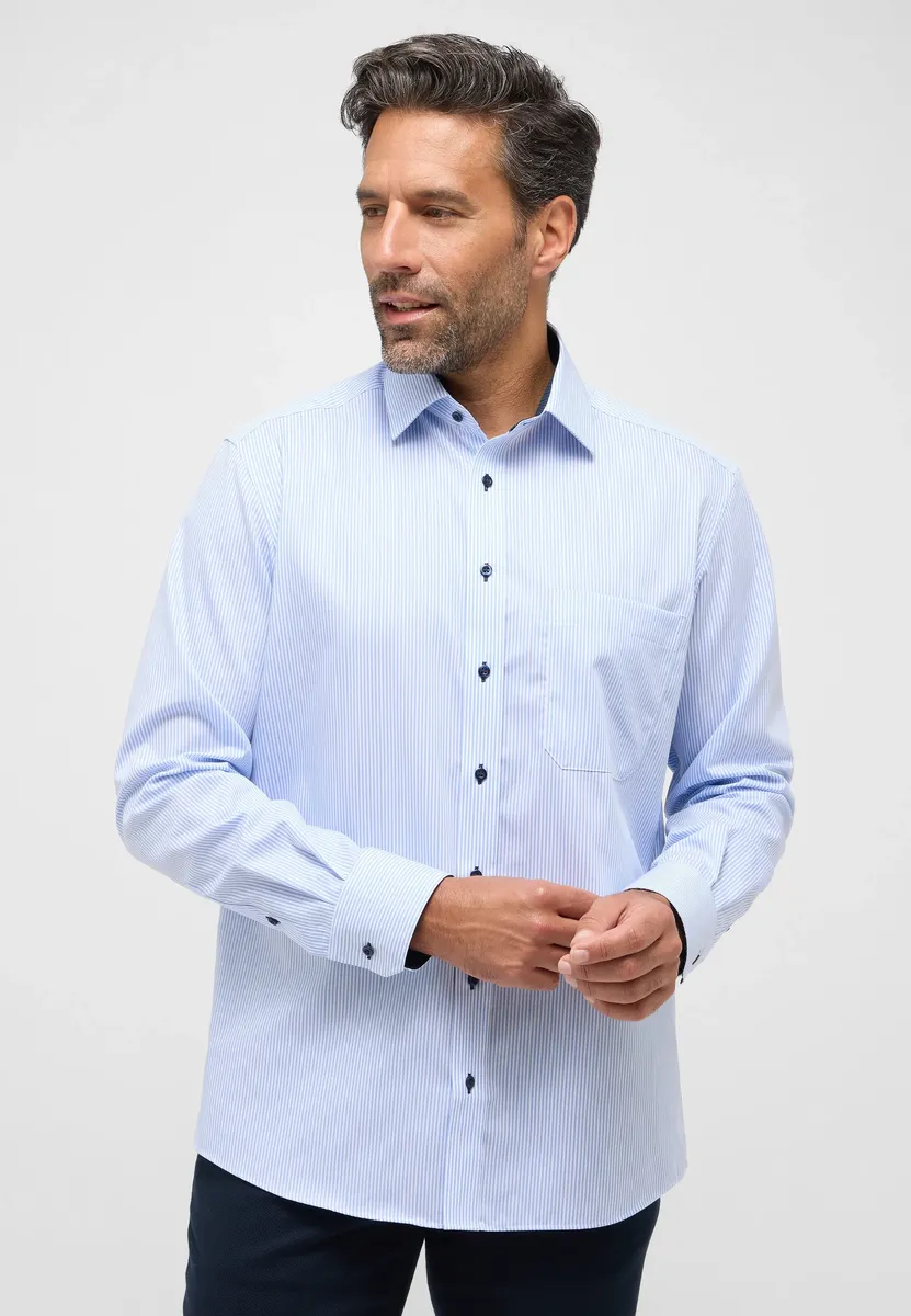 

Рубашка Eterna с длинными рукавами "COMFORT FIT", голубой