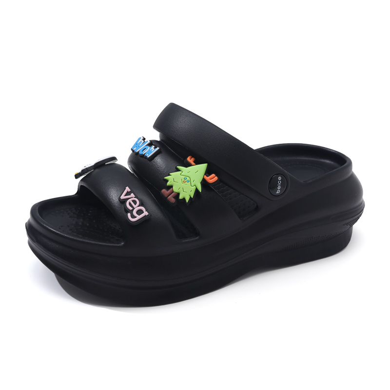 

Детские шлепанцы с противоскользящей подошвой и износостойкими подошвами для подростков Sang Nick, черный