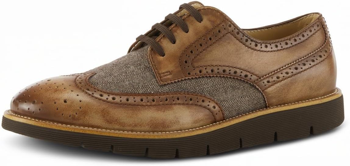 

Мужские оксфорды Spring Step L'Artiste Beaufort - кожаные туфли на шнуровке - мужская обувь для повседневных прогулок на улице, Camel