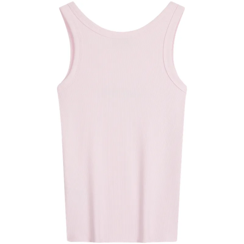 Футболка-майка женская с круглым вырезом Calvin Klein, 8Z6-Light Cherry Blossom Pink — фото 4