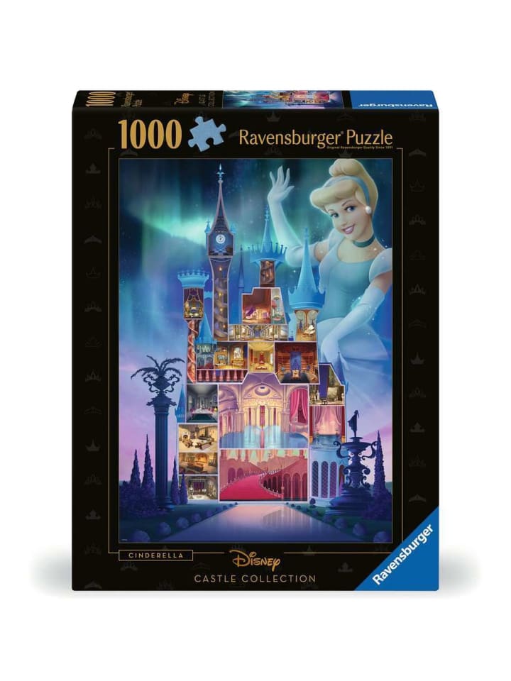 

Пазл Ravensburger, 1000 деталей, «Замки Диснея: Золушка в цвете»