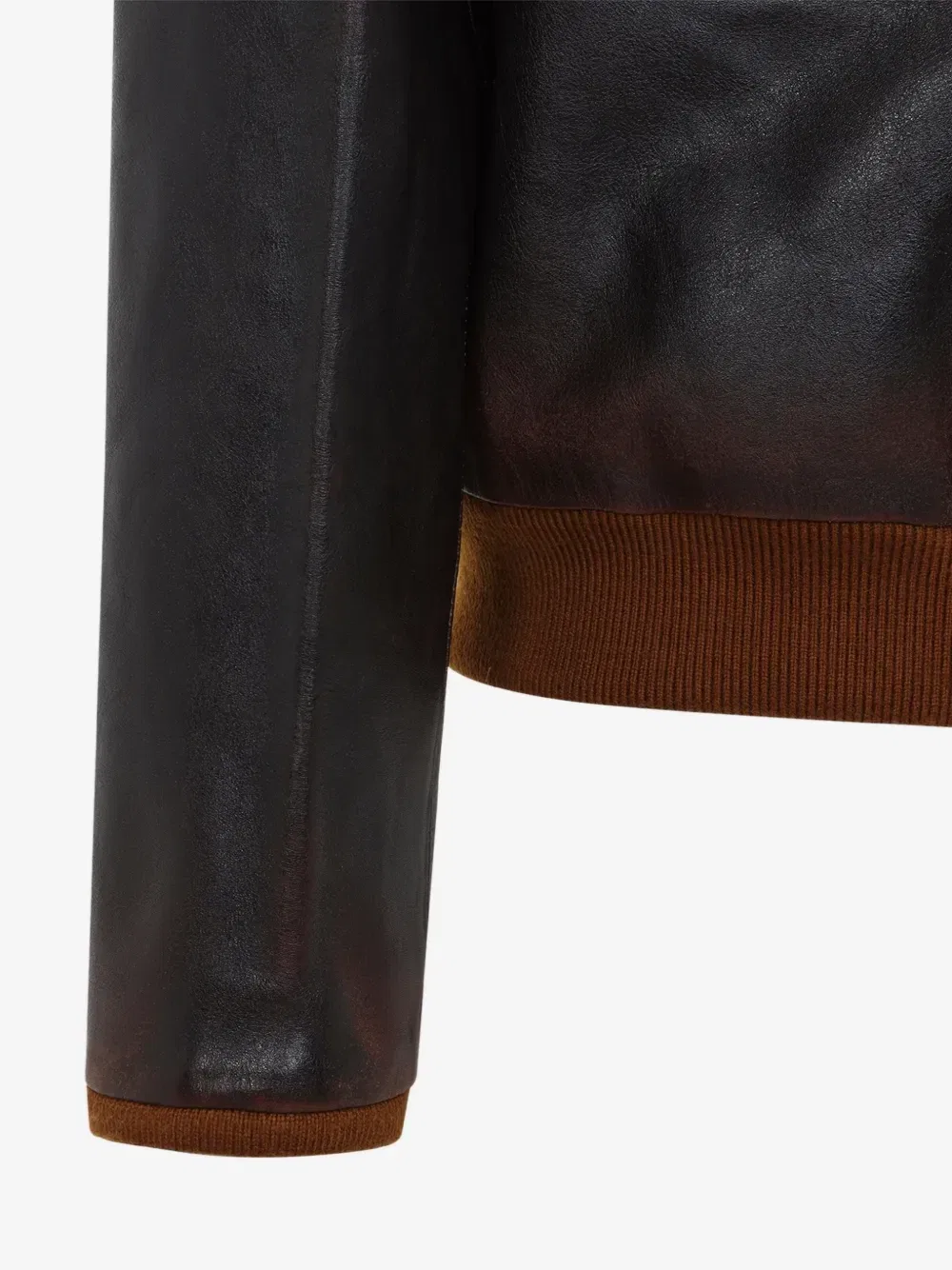Кожаная куртка с клапанными карманами GOLDEN GOOSE, коричневый — фото 3
