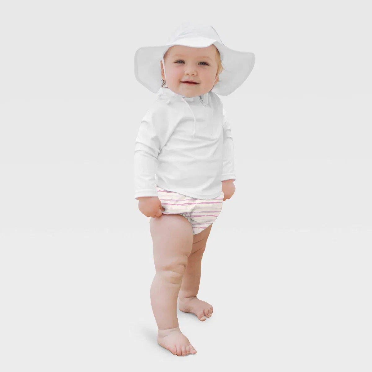 Детский подгузник для плавания многоразовый Eco Pull-up NIT SEASONAL, Cream | Pink — фото 2