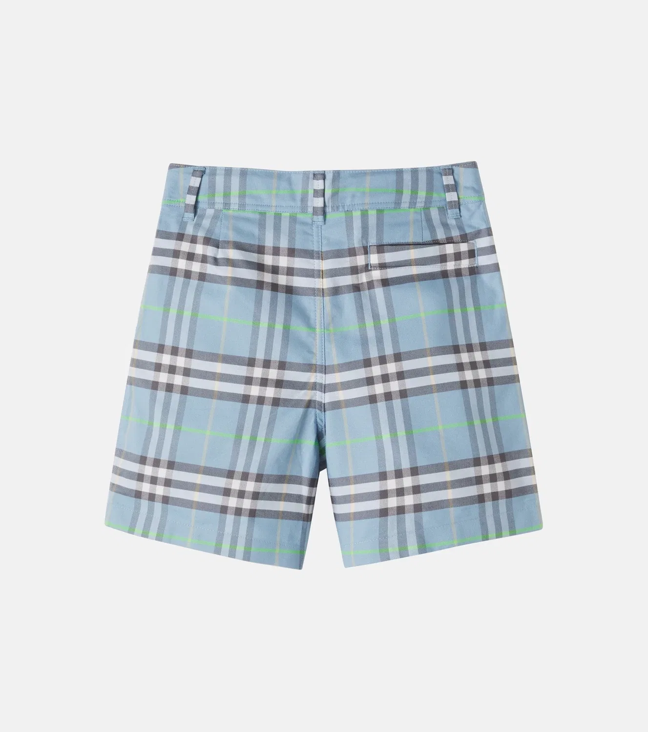 Шорты хлопковые в клетку Burberry Kids, синий — фото 3