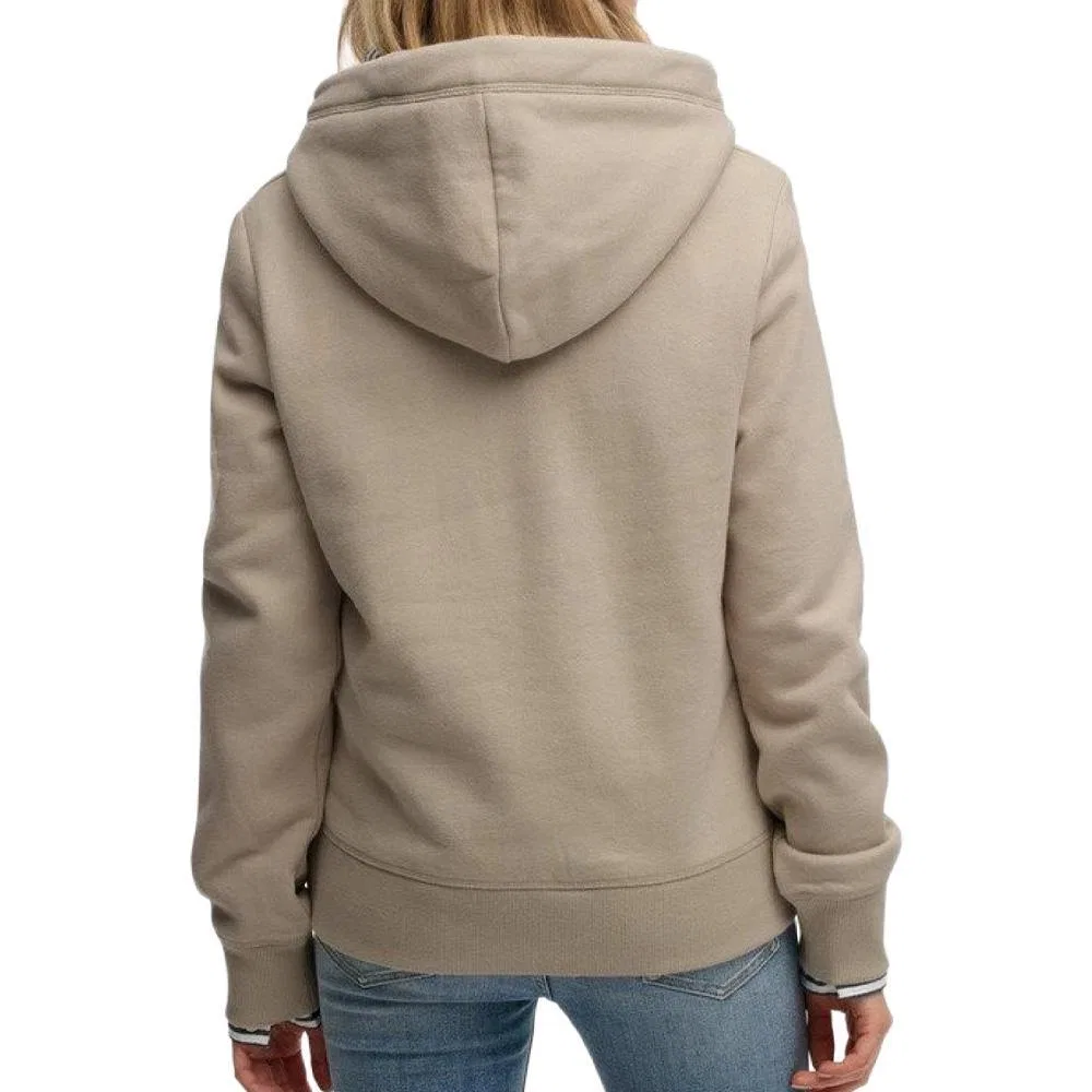 Женский свитшот с капюшоном Essential Logo Superdry, Beige — фото 3