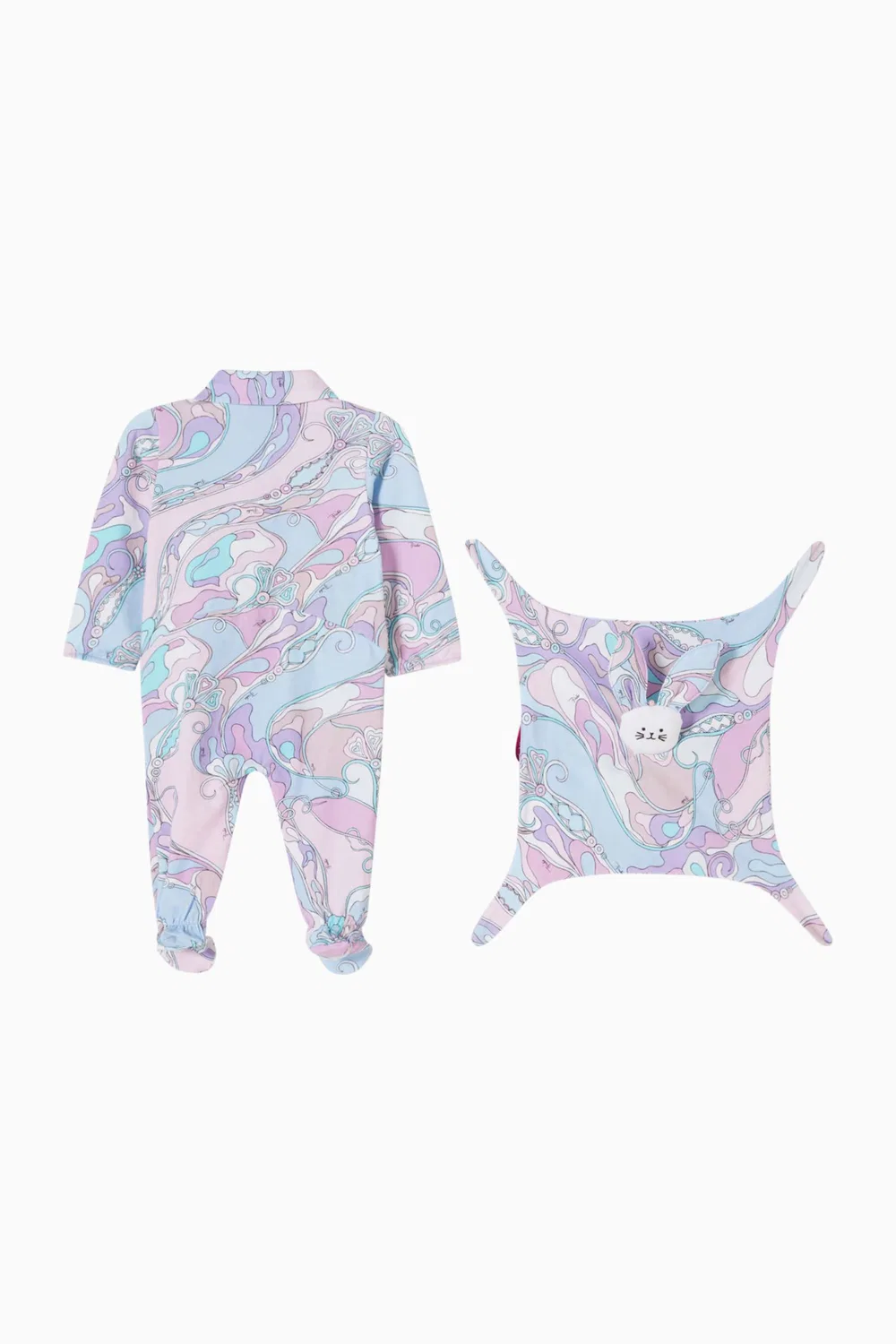 Комплект боди-комбинезона с принтом и шапочки Emilio Pucci — фото 2