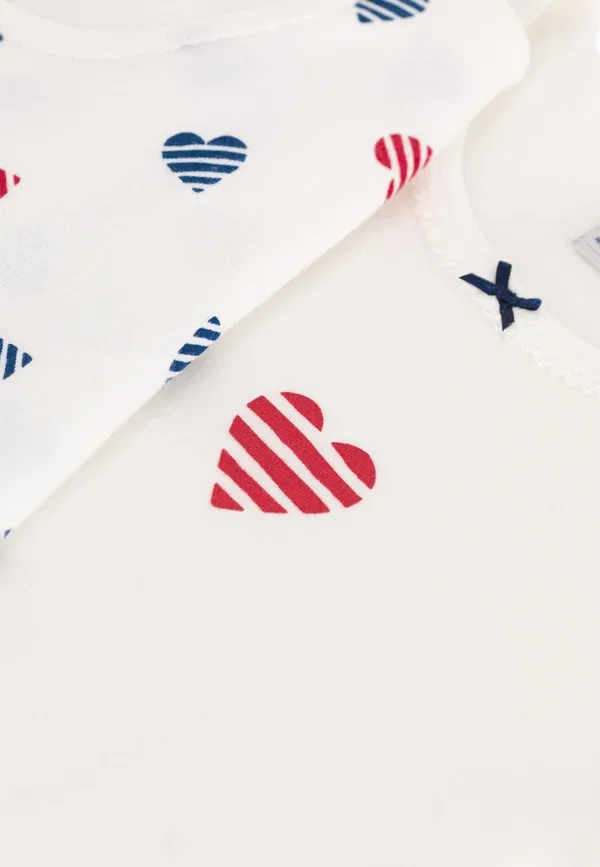 Майка 2-pack из хлопка Tee cote Petit Bateau, Marshmallow/Multi-Coloured, мультиколор — фото 3