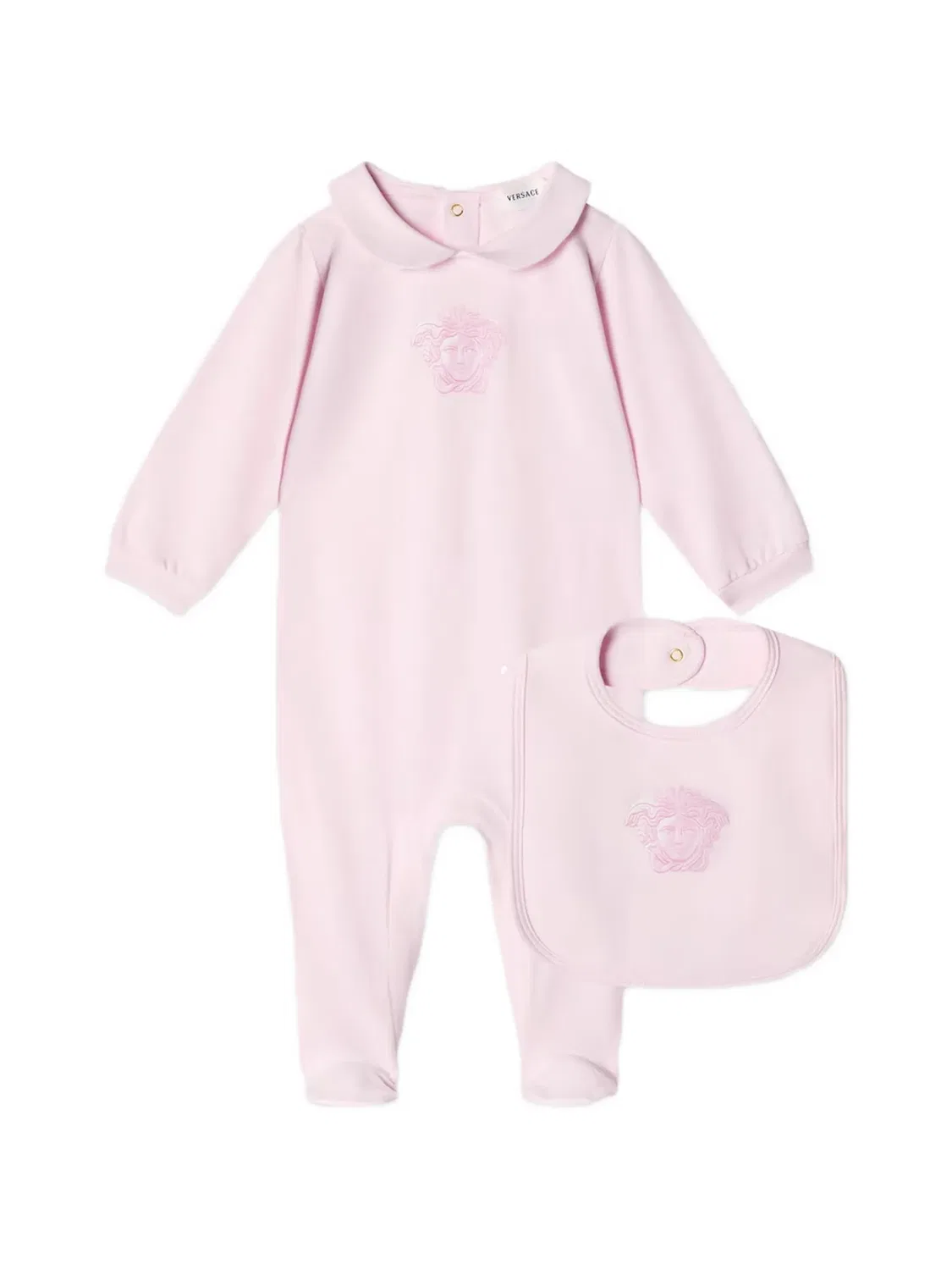 Комплект для новорожденного с декором Medusa Versace Kids, розовый