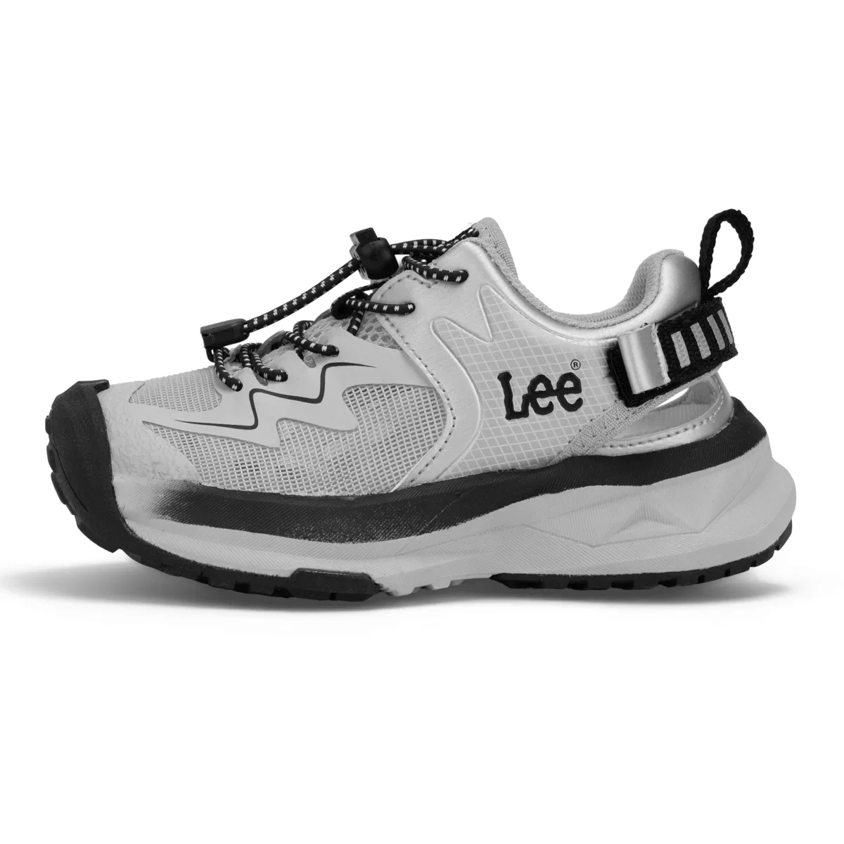 Детские повседневные кроссовки с сеткой Lee, Silver Black
