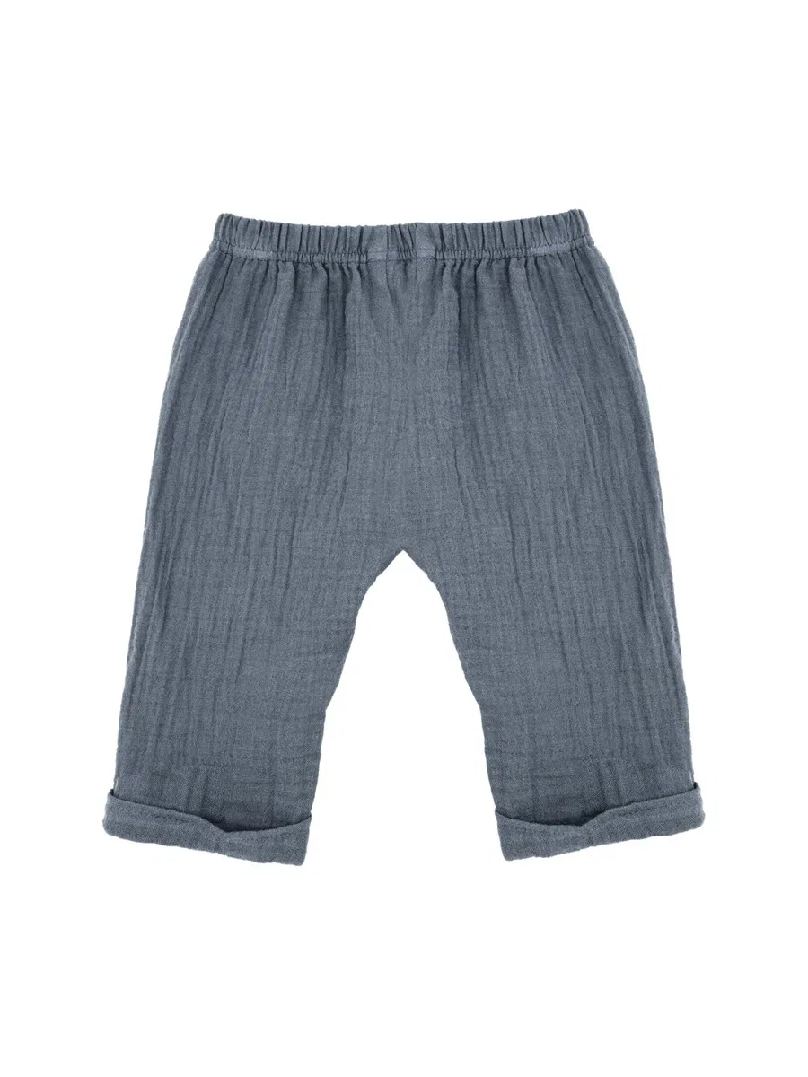 Брюки MAXIMO Regular Pants 'GOTS BABY-Krempelhose Musselinstoff' синего цвета