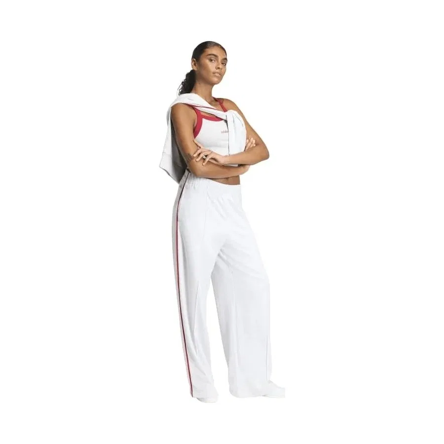 Женские спортивные брюки с принтом Colourpop, модель W Cp Pt, adidas, Цвет Light Grey Heather / Active Maroon — фото 4