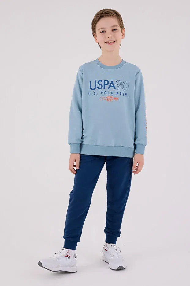 Детский спортивный комплект для мальчиков с принтом U.S. Polo Assn., Green — фото 3