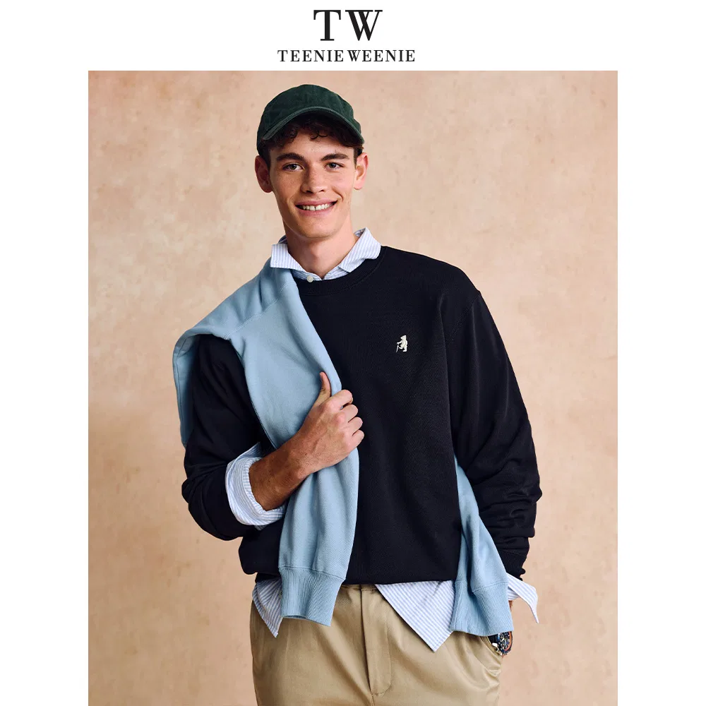 Детская толстовка унисекс с принтом Evergreen Preppy Style Teenie Weenie Men, Black — фото 4