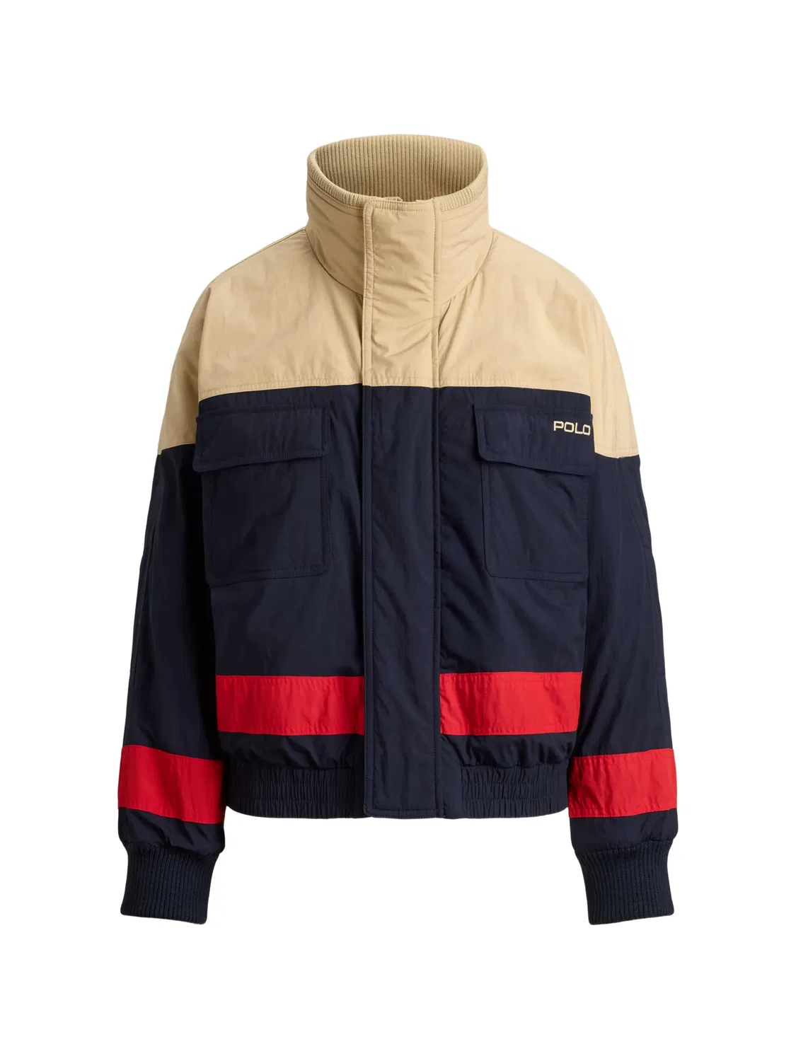 Лыжная куртка синяя комбинированная Polo Ralph Lauren, синий