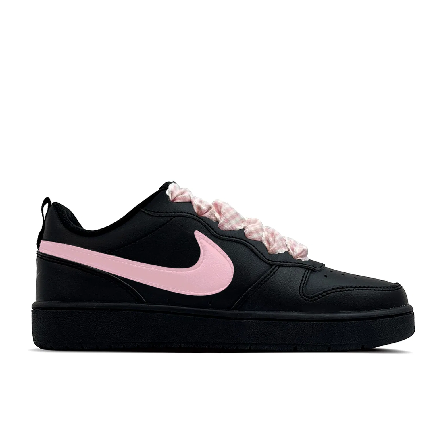 Детские кроссовки для скейтбординга из кожи с принтом Court Borough Nike, Black — фото 3