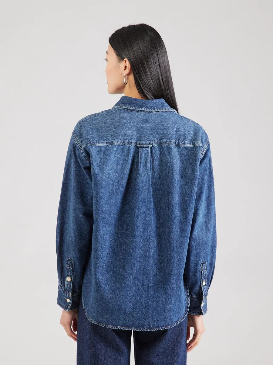 Блузка LEVI'S 'Harlie Boyfriend Shirt' из синего денима — фото 4