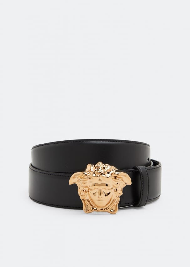 

Ремень VERSACE La Medusa classic leather belt , черный