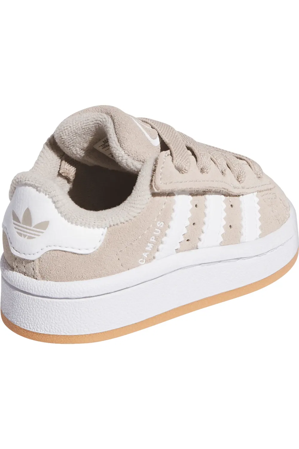 Кроссовки детские с зубчатыми полосками Campus 00s adidas, Wonder Beige/White/Gum — фото 2