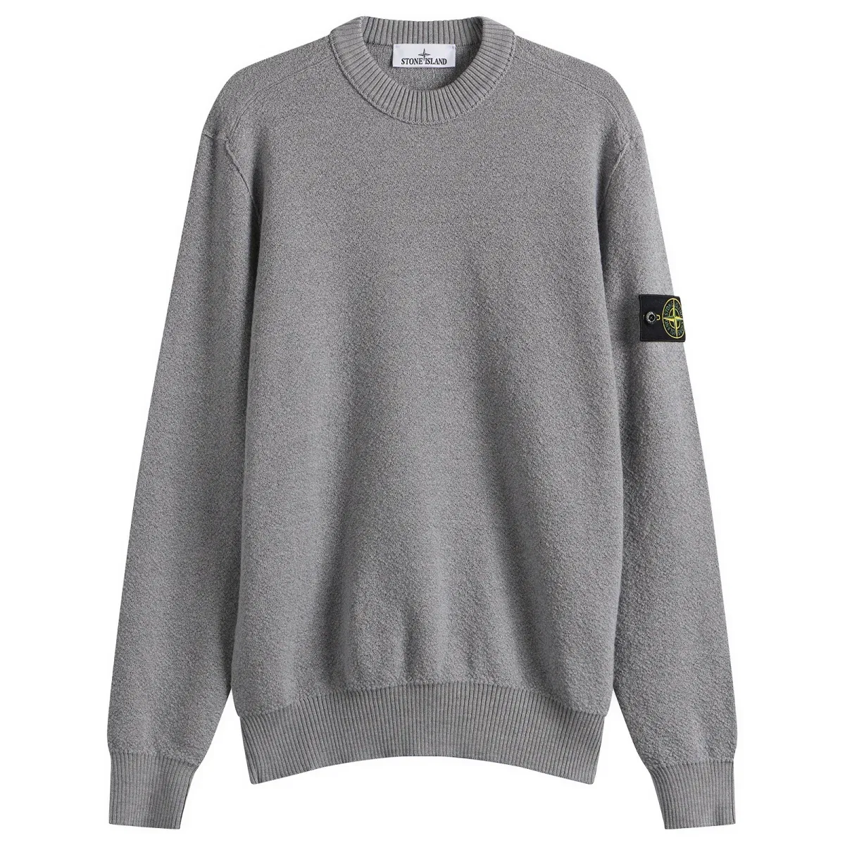Джемпер с фактурной вязкой Textured Stitch Stone Island, Ash Grey