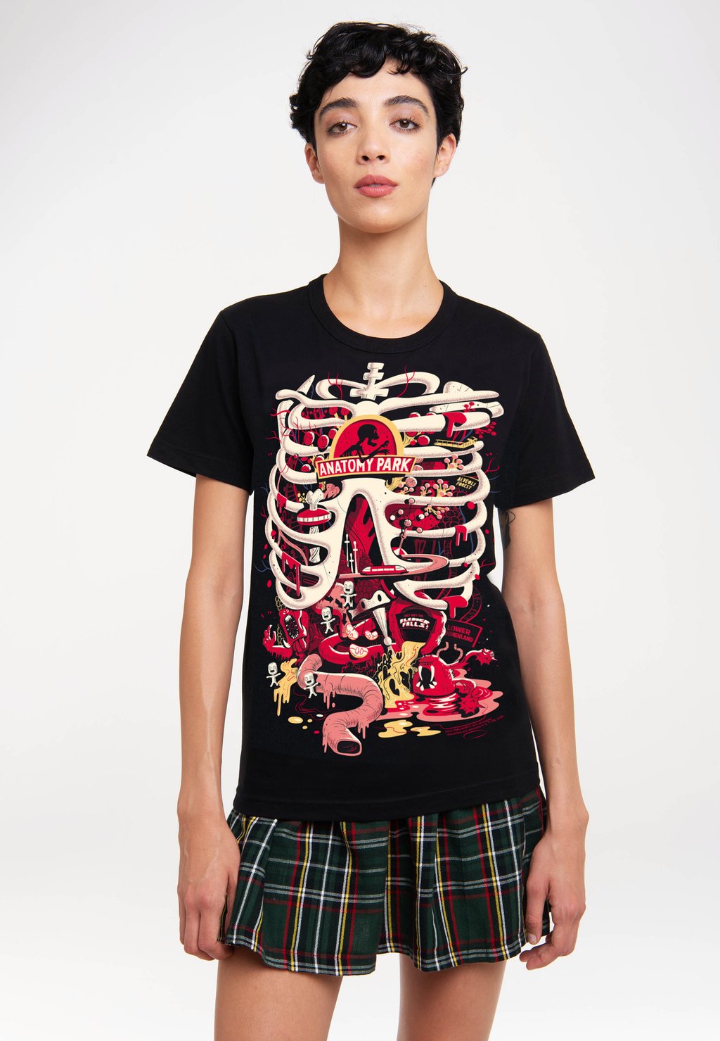 

Футболка с принтом RICK & MORTY ANATOMY PARK LOGOSHIRT, черный