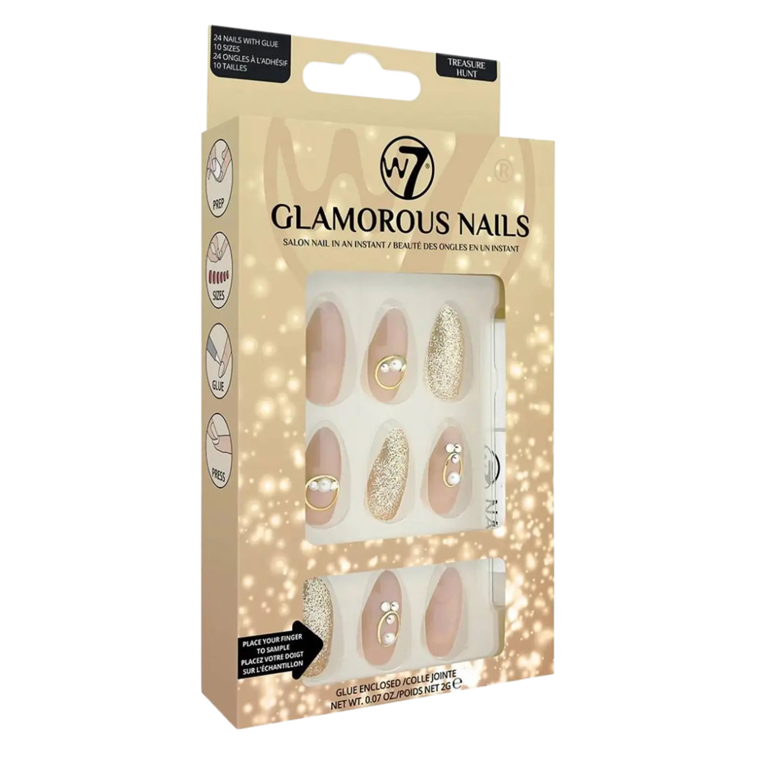

W7 Glamorous Nails накладные ногти Treasure Hunt, 24 шт/уп