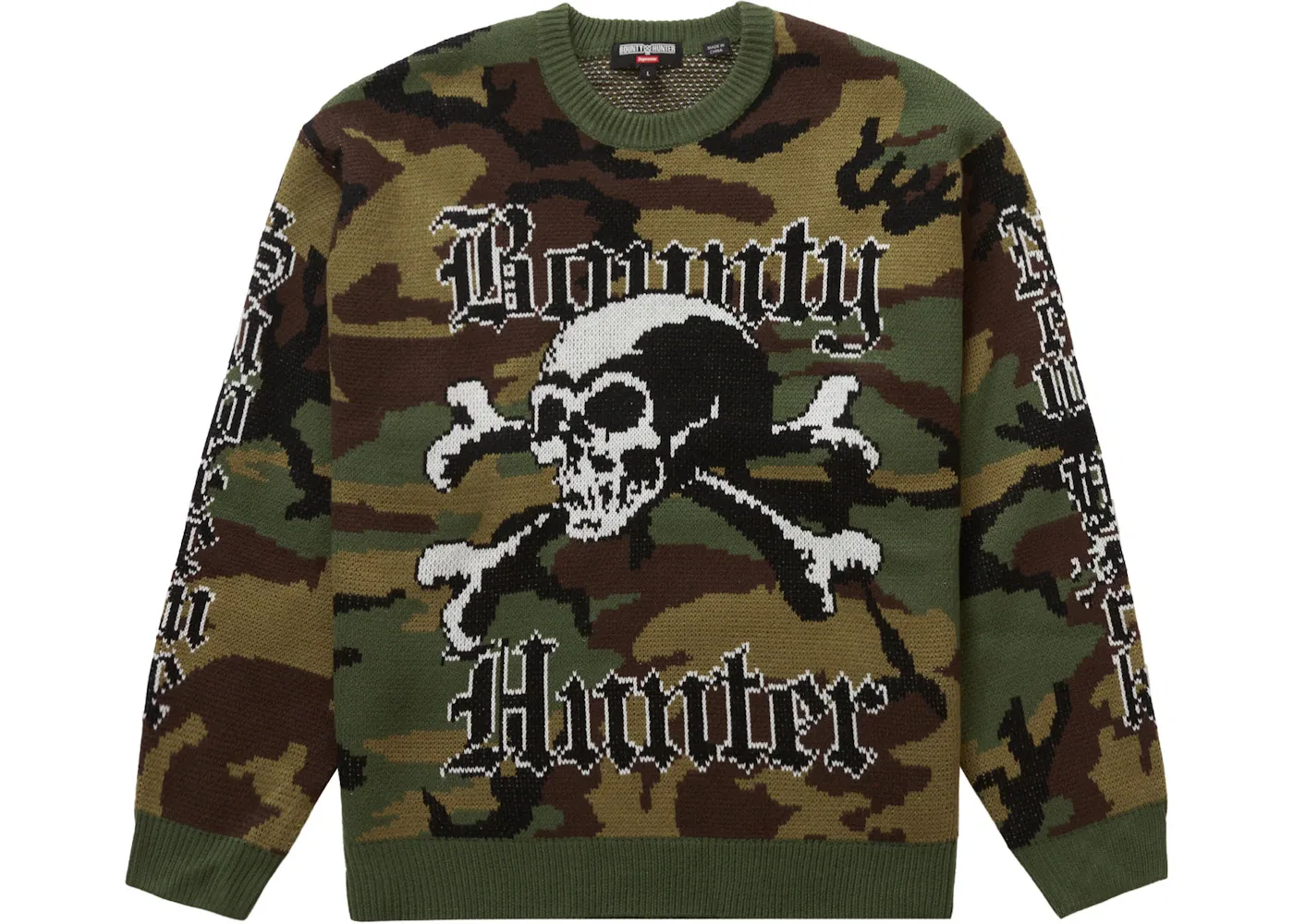 Мужской свитер с принтом Supreme Bounty Hunter Sweater Woodland Camo, Woodland Camo