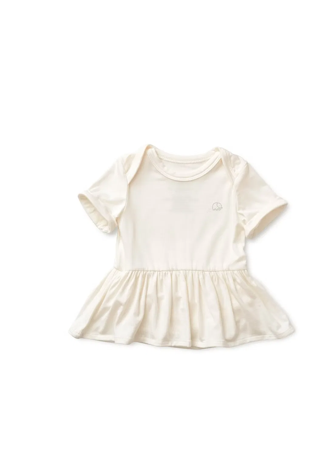 Платье-комплект с оборкой на талии Peplum knit dress Anvi Baby, розовый — фото 4